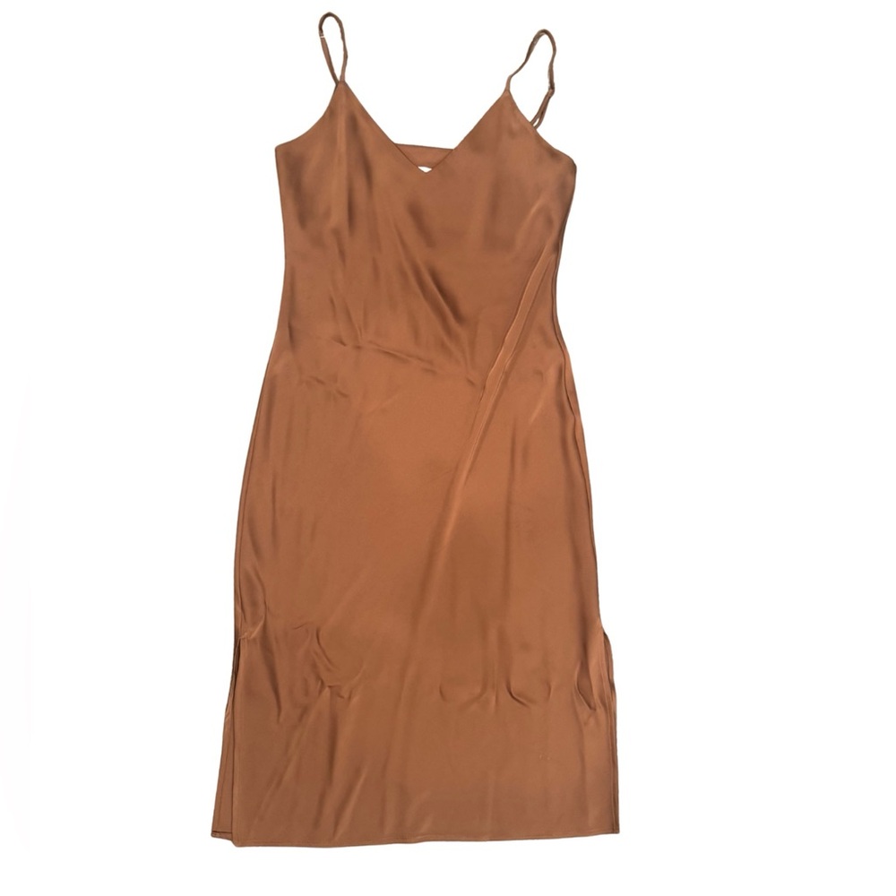Gianni Bini | Copper Satin Slip Dress - Picture 2 of 3